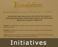 Photo of a County Proclamation. Click here for Initiatives.