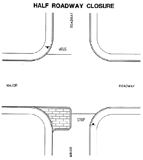 half roadway closure